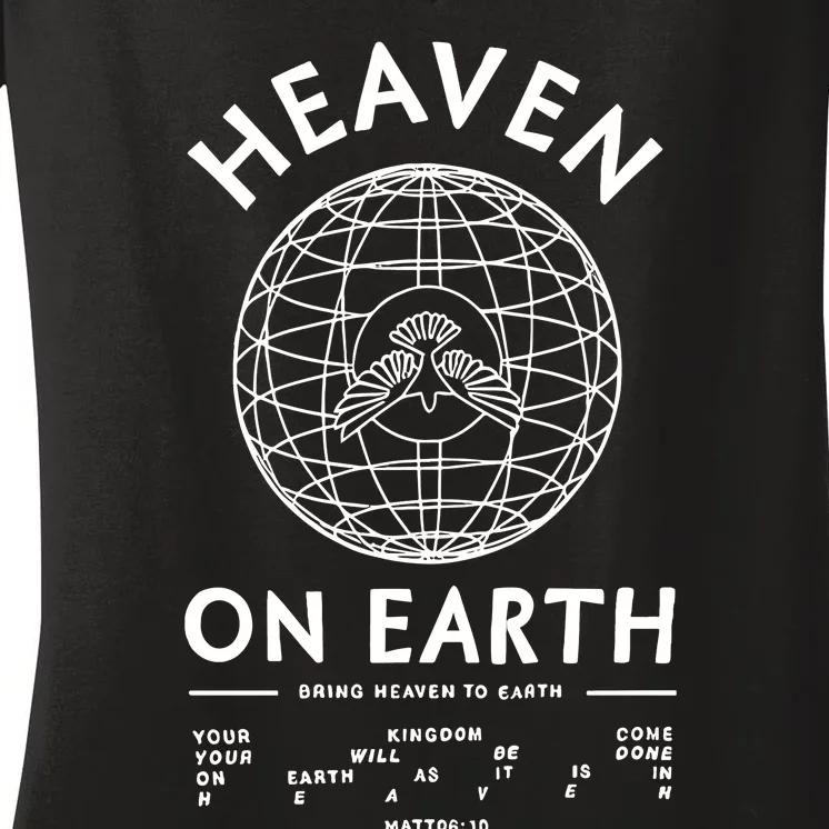 Ryan Clark Wearing Heaven On Earth Women's V-Neck T-Shirt