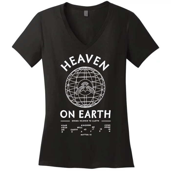 Ryan Clark Wearing Heaven On Earth Women's V-Neck T-Shirt