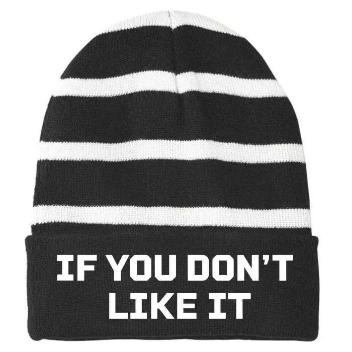 Roger Clemens Wearing If You DonT Like It Striped Beanie with Solid Band