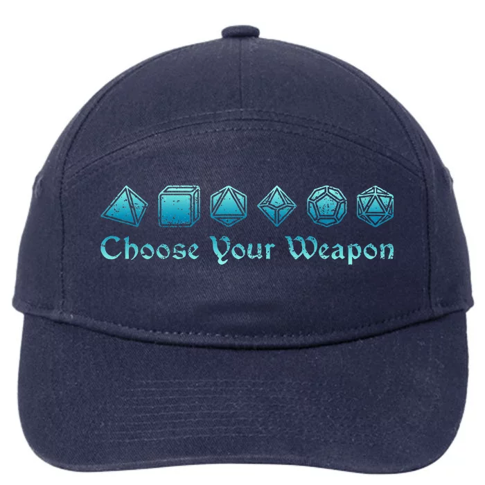 RPG Choose Your Weapon Dice   RPG 7-Panel Snapback Hat