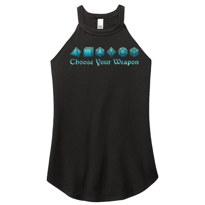 Rpg | Choose Your Weapon Dice | Rpg Women’s Perfect Tri Rocker Tank