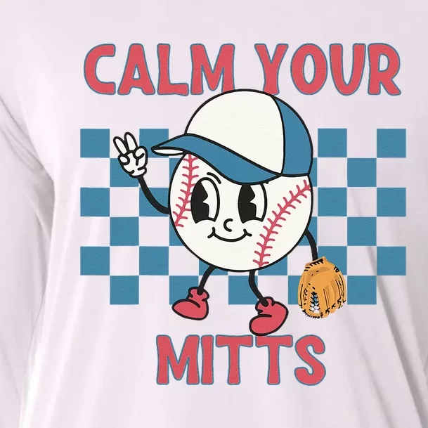 Reto Calm Your Mitts Baseball Mom Sport Mama Mothers Day Cooling Performance Long Sleeve Crew