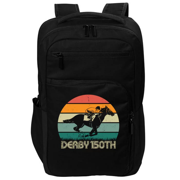 Retro Derby 150th Horse Racing Vintage Sunset Impact Tech Backpack