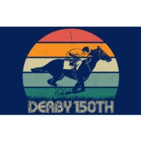 Retro Derby 150th Horse Racing Vintage Sunset Bumper Sticker