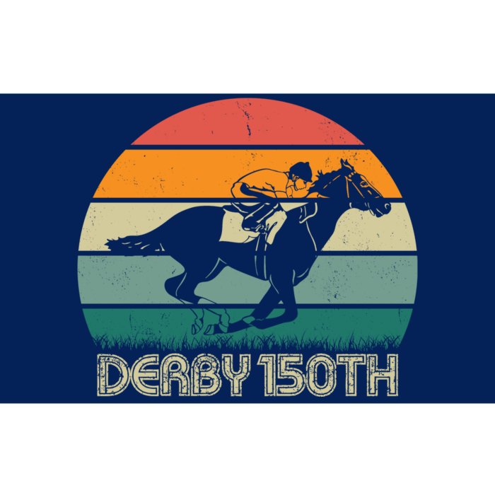 Retro Derby 150th Horse Racing Vintage Sunset Bumper Sticker