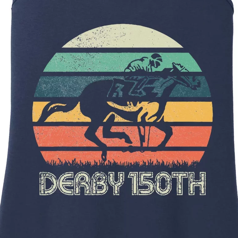 Retro Derby 150th Running Horse Racing Ladies Essential Tank