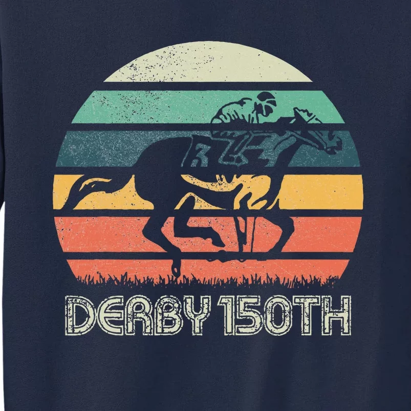 Retro Derby 150th Running Horse Racing Tall Sweatshirt