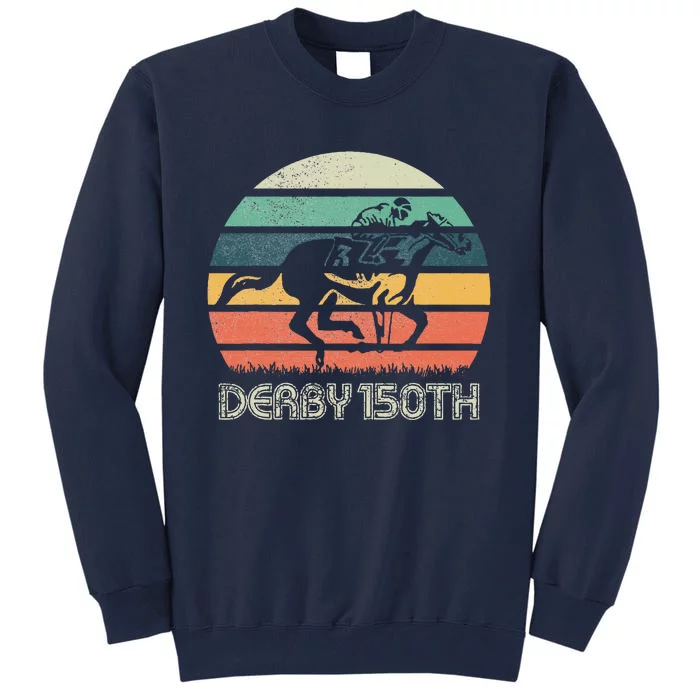 Retro Derby 150th Running Horse Racing Tall Sweatshirt