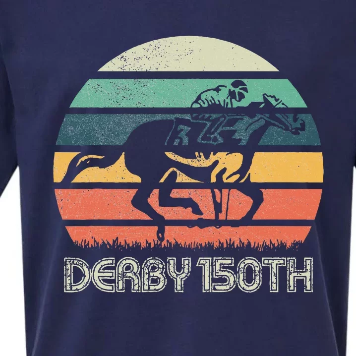 Retro Derby 150th Running Horse Racing Sueded Cloud Jersey T-Shirt