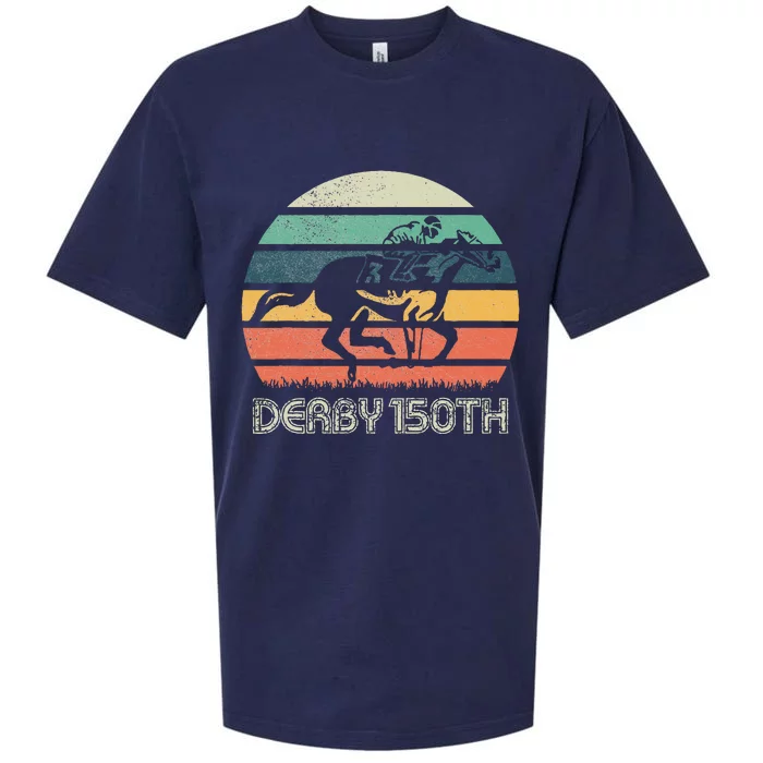 Retro Derby 150th Running Horse Racing Sueded Cloud Jersey T-Shirt