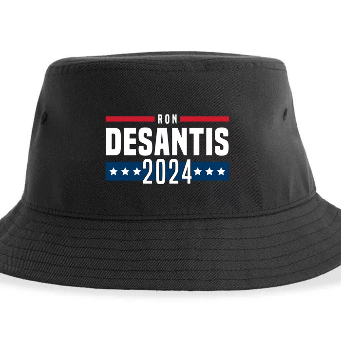 Ron DeSantis 2024 America Flag Design Sustainable Bucket Hat