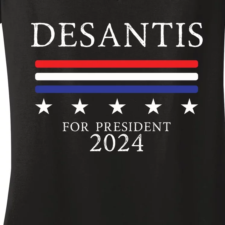 Ron Desantis 2024 Women's V-Neck T-Shirt