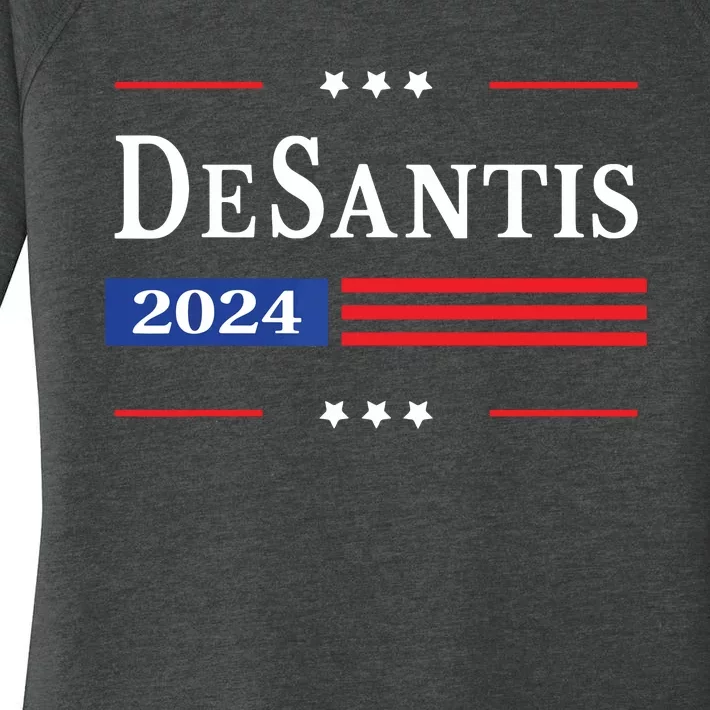 Ron Desantis 2024 For President American Flag Vintage Pro Women's Perfect Tri Tunic Long Sleeve Shirt