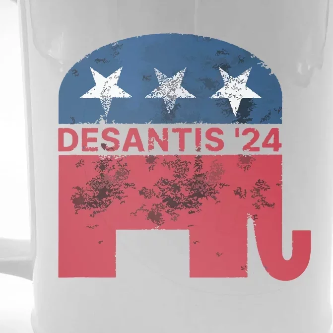 Ron Desantis 2024 For President American Flag Vintage Pro Front & Back Beer Stein