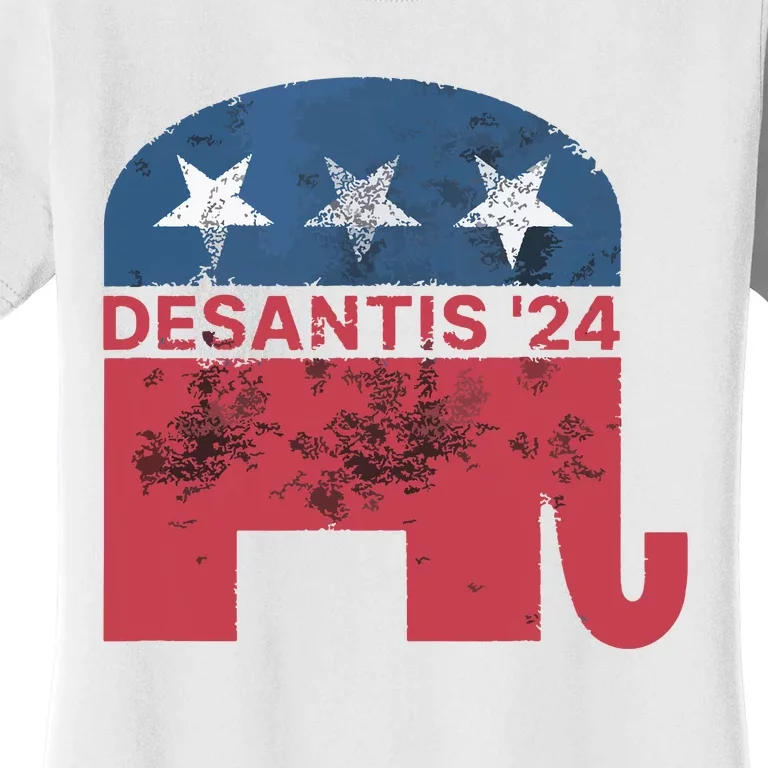 Ron Desantis 2024 For President American Flag Vintage Pro Women's T-Shirt