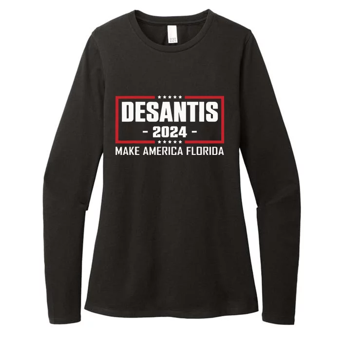 Ron DeSantis 2024 Make America Florida Womens CVC Long Sleeve Shirt