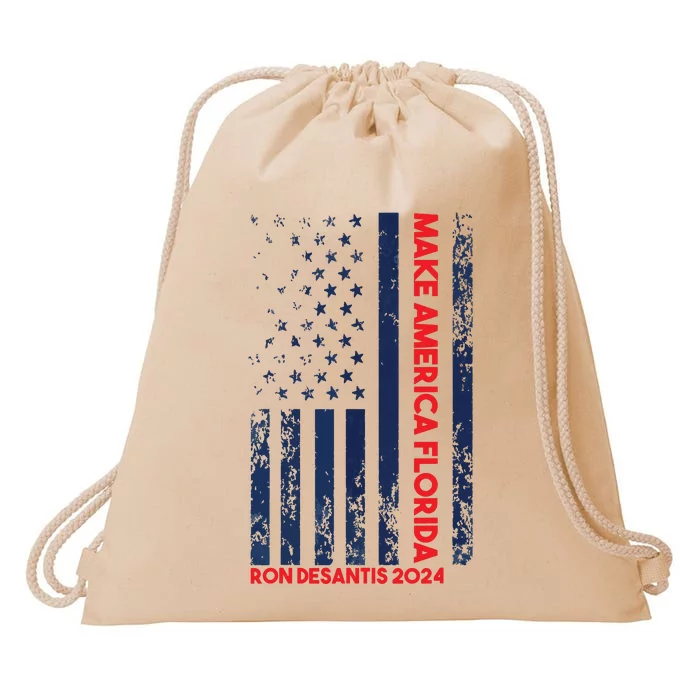 Ron DeSantis 2024 Make America Florida Drawstring Bag