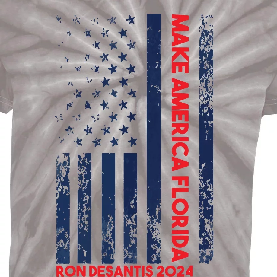 Ron DeSantis 2024 Make America Florida Kids Tie-Dye T-Shirt