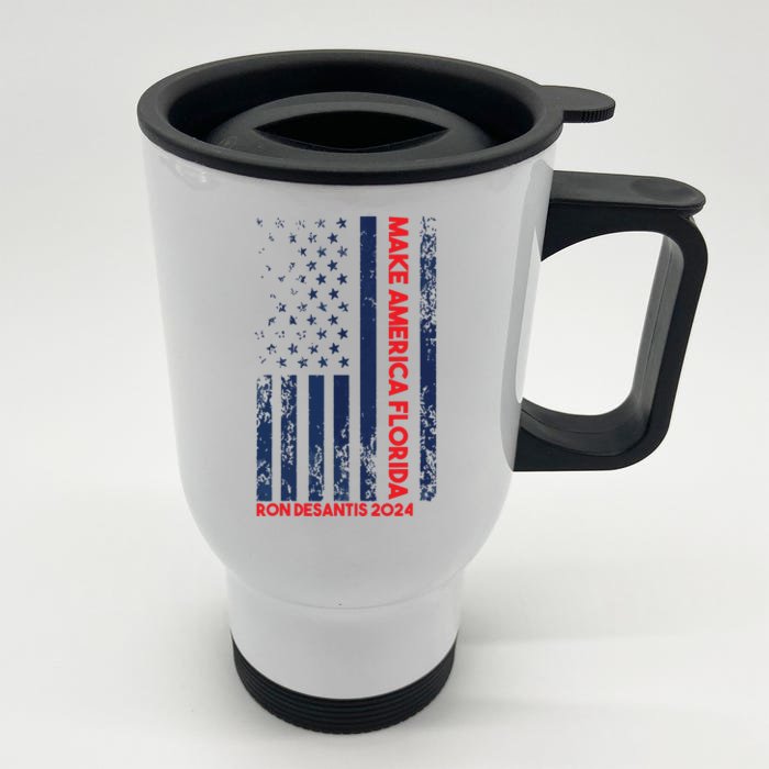 Ron DeSantis 2024 Make America Florida Front & Back Stainless Steel Travel Mug