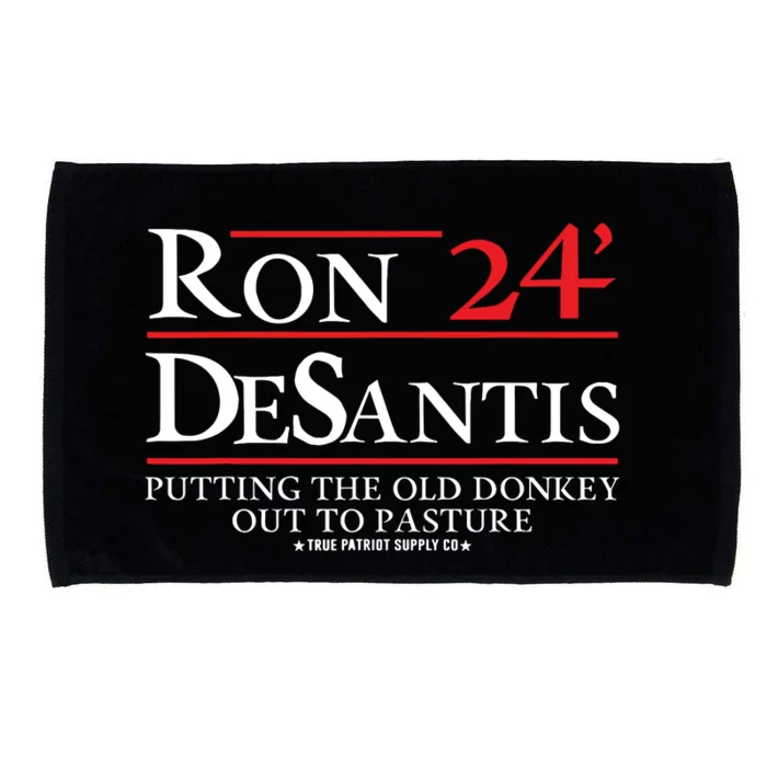 Ron DeSantis 2024 Putting The Old Donkey Out To Pasture Microfiber Hand Towel