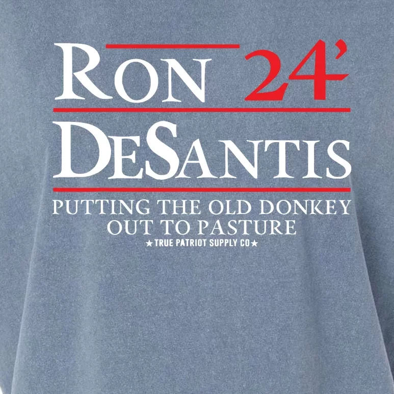 Ron DeSantis 2024 Putting The Old Donkey Out To Pasture Garment-Dyed Women's Muscle Tee