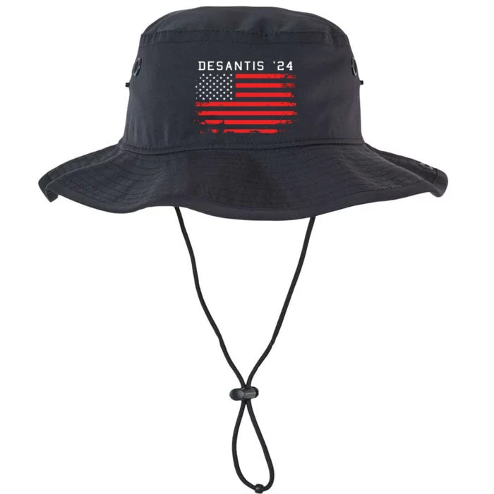 RON DESANTIS 2024 DeSantis 24 Red USA Flag Legacy Cool Fit Booney Bucket Hat