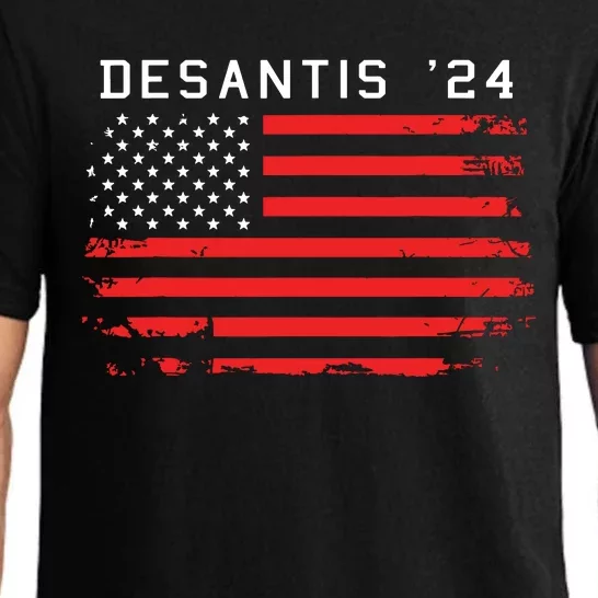 RON DESANTIS 2024 DeSantis 24 Red USA Flag Pajama Set