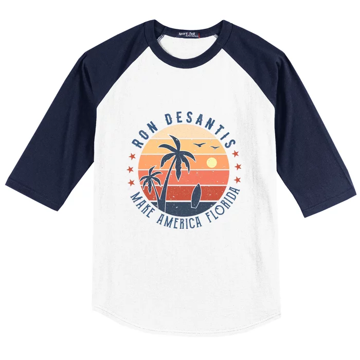 Ron DeSantis 2024 Presidential Election Republican Florida Baseball Sleeve Shirt