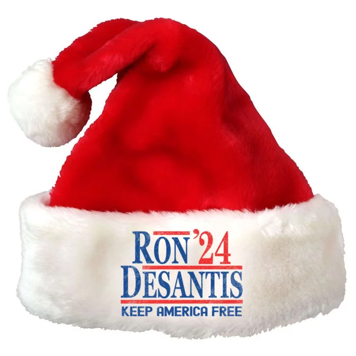 Ron DeSantis 2024 Keep America Free Premium Christmas Santa Hat