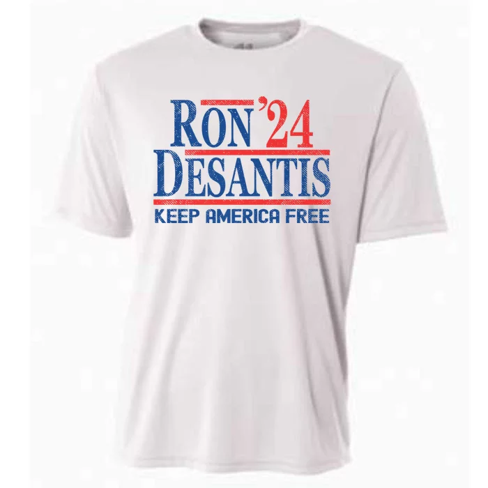 Ron DeSantis 2024 Keep America Free Cooling Performance Crew T-Shirt