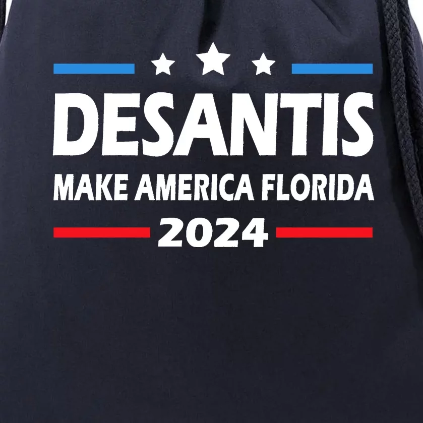 Ron DeSantis 2024 Make America Florida US Flag 2024 Election Desantis Florida Drawstring Bag