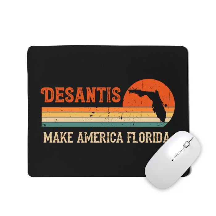 Ron DeSantis 2024 Make America Florida Vintage US Flag Mousepad