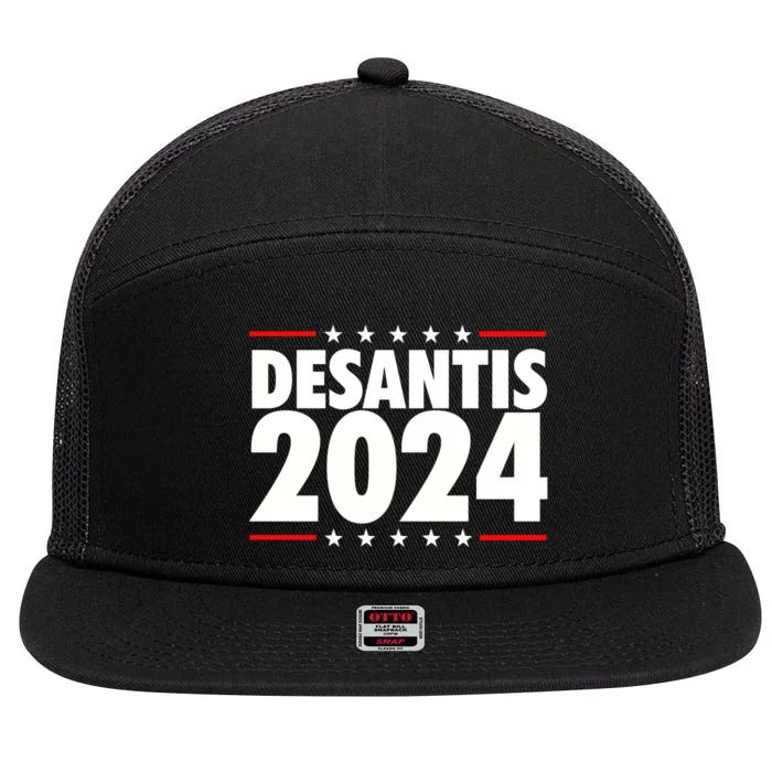 Ron Desantis 2024 7 Panel Mesh Trucker Snapback Hat