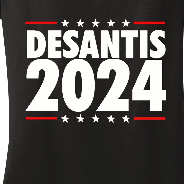 Ron Desantis 2024 Women's V-Neck T-Shirt