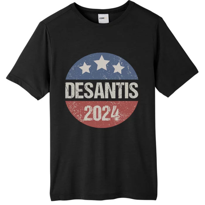 Ron Desantis 2024 Vintage & Distressed DeSantis For President In 2024 ChromaSoft Performance T-Shirt