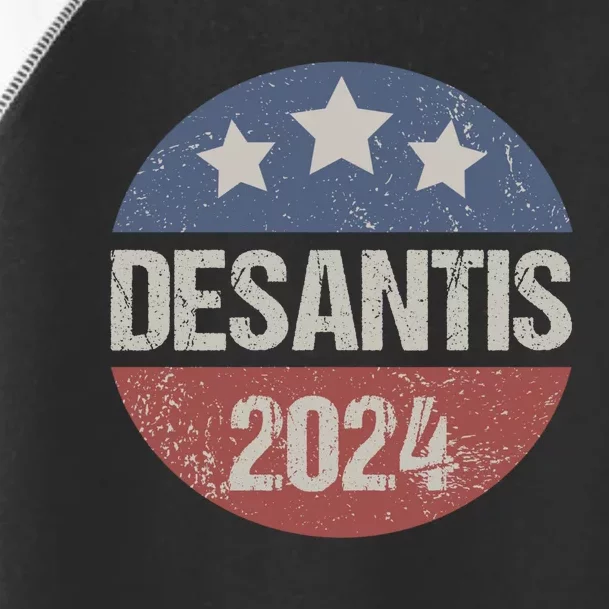 Ron Desantis 2024 Vintage & Distressed DeSantis For President In 2024 Toddler Fine Jersey T-Shirt