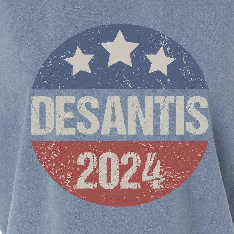 Ron Desantis 2024 Vintage & Distressed DeSantis For President In 2024 Garment-Dyed Women's Muscle Tee