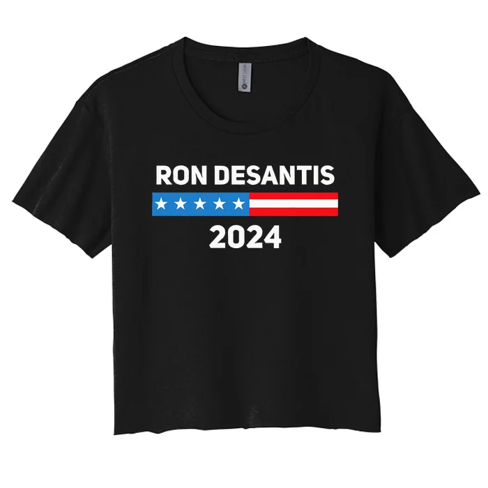 Ron Desantis 2024 Presidential Election Women's Crop Top Tee