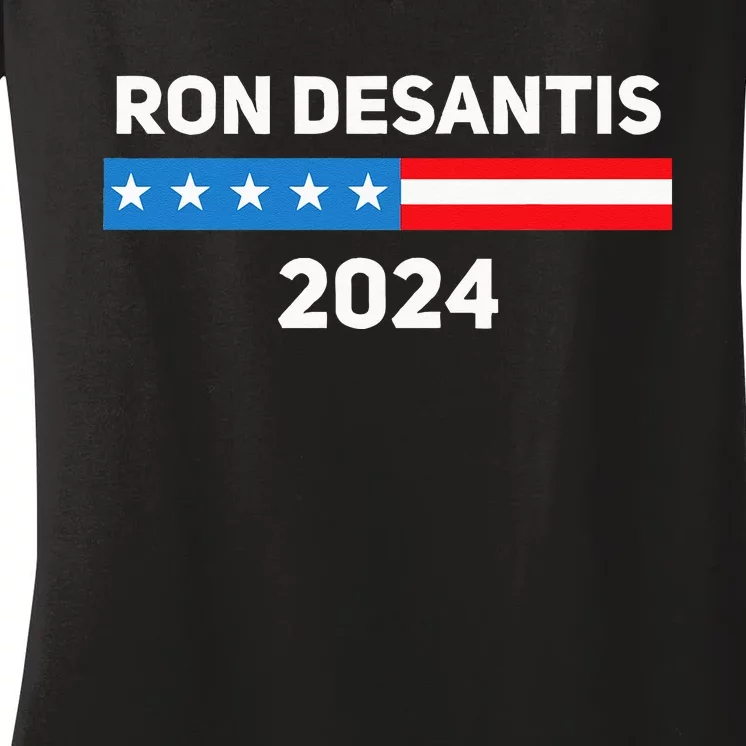 Ron Desantis 2024 Presidential Election Women's V-Neck T-Shirt