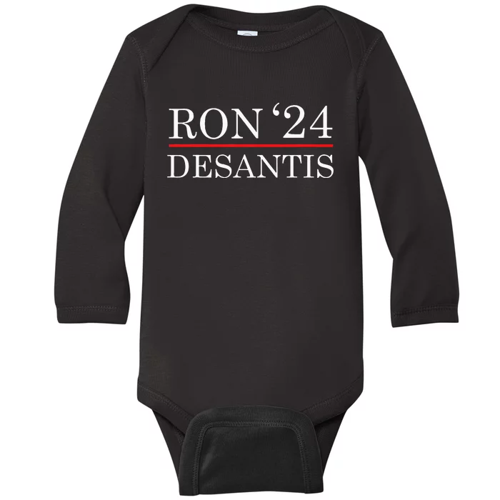 Ron Desantis 2024 Presidential Election Baby Long Sleeve Bodysuit