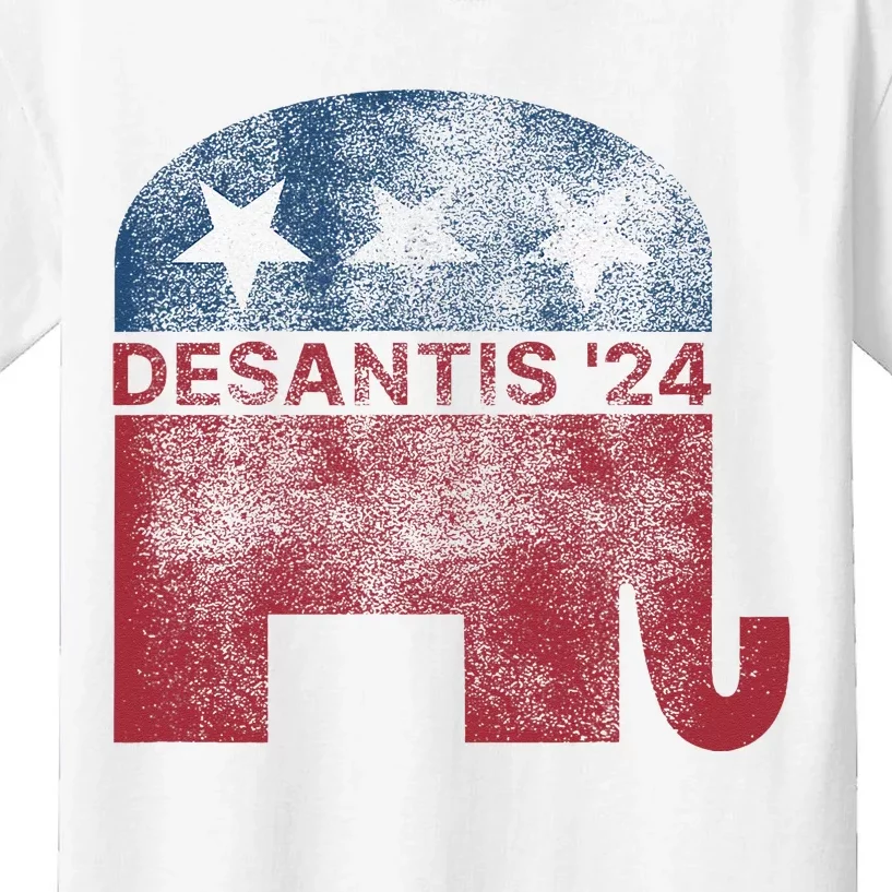 Ron Desantis 2024 For President American Flag Vintage Pro Kids T-Shirt