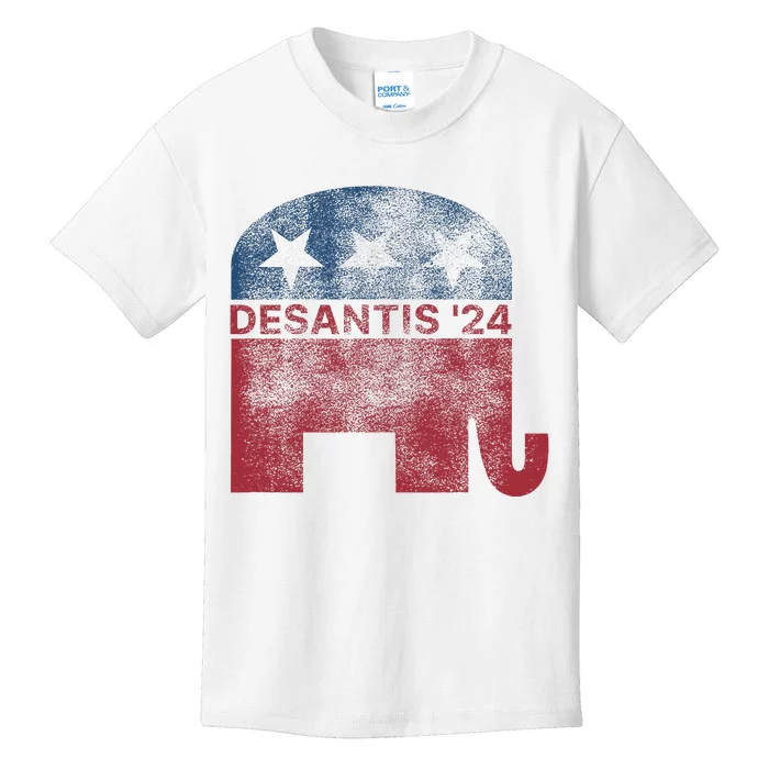 Ron Desantis 2024 For President American Flag Vintage Pro Kids T-Shirt