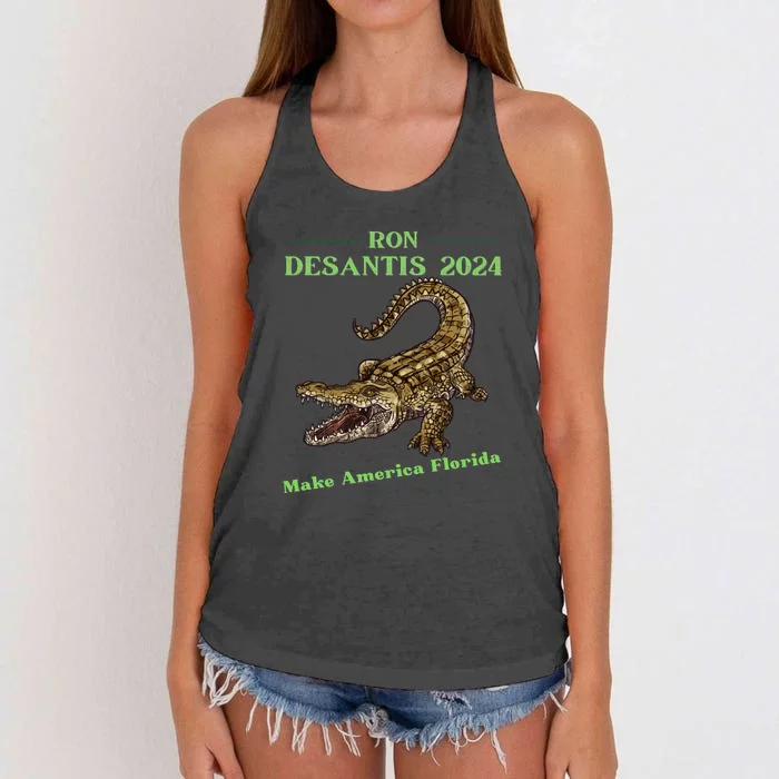 Ron Desantis 2024 Women's Knotted Racerback Tank