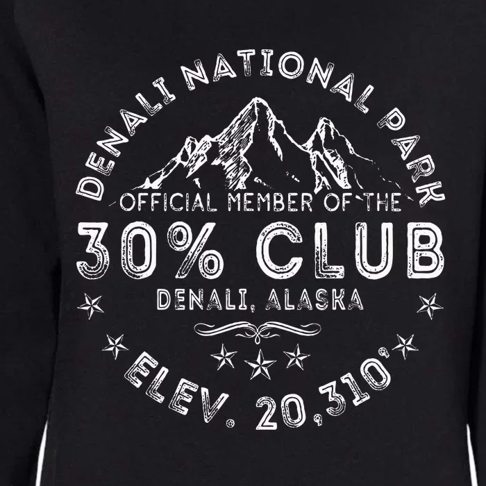 Retro Denali 30 Club Alaska National Park Denali Alaska Womens California Wash Sweatshirt