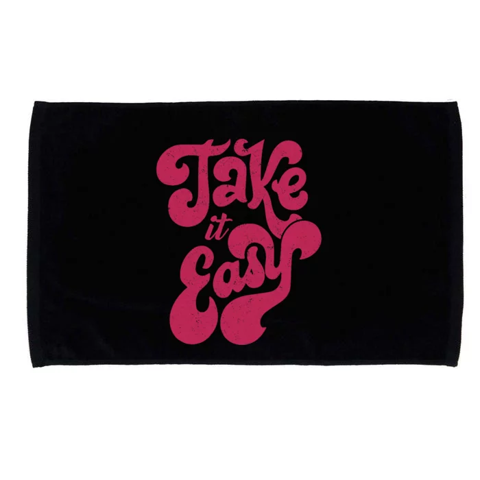 Retro Distressed 70s Take It Easy Microfiber Hand Towel