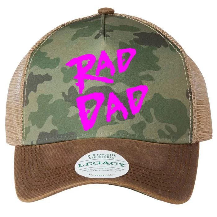 Rad Dad 80s Throwback Gift Legacy Tie Dye Trucker Hat