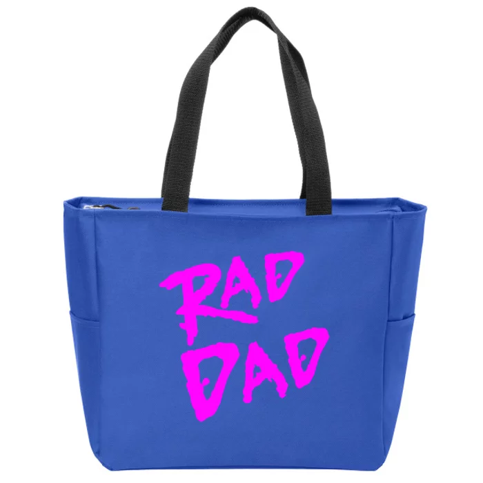 Rad Dad 80s Throwback Gift Zip Tote Bag