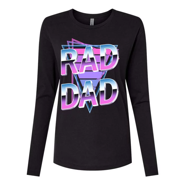 Rad Dad 80S Great Gift Womens Cotton Relaxed Long Sleeve T-Shirt