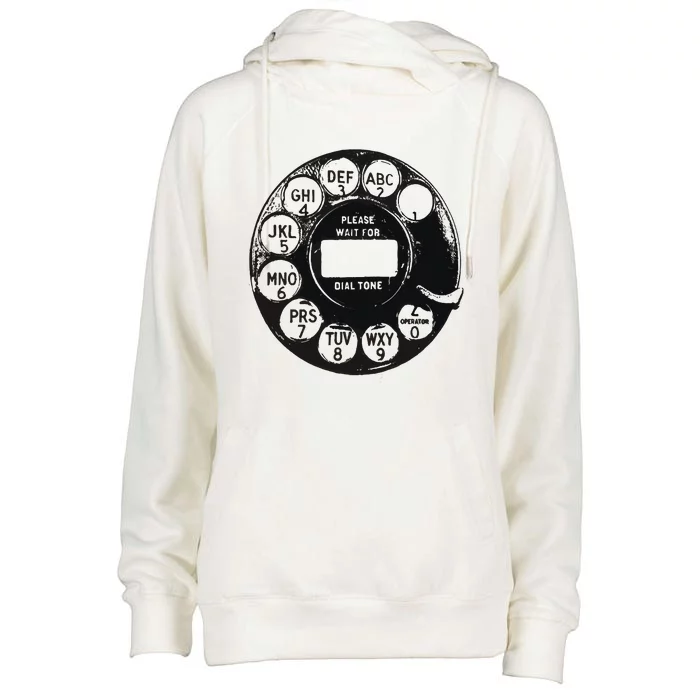 Rotary Dial 80sretro Womens Funnel Neck Pullover Hood