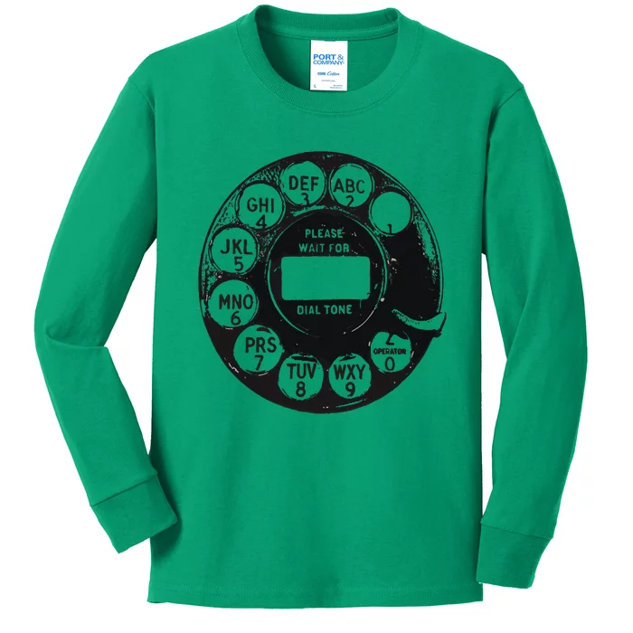 Rotary Dial 80sretro Kids Long Sleeve Shirt